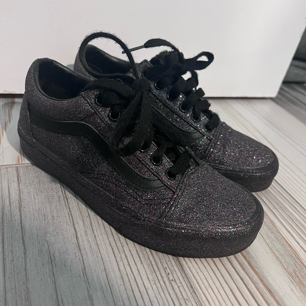 Size 5 black glitter vans
